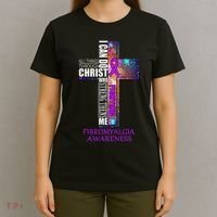 Fibromyalgia Awareness Christmas Gif T-Shirt thumb 4