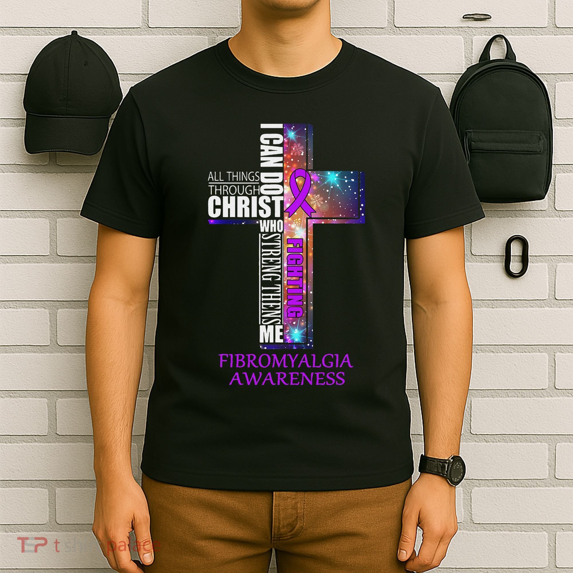 Fibromyalgia Awareness Christmas Gif T-Shirt