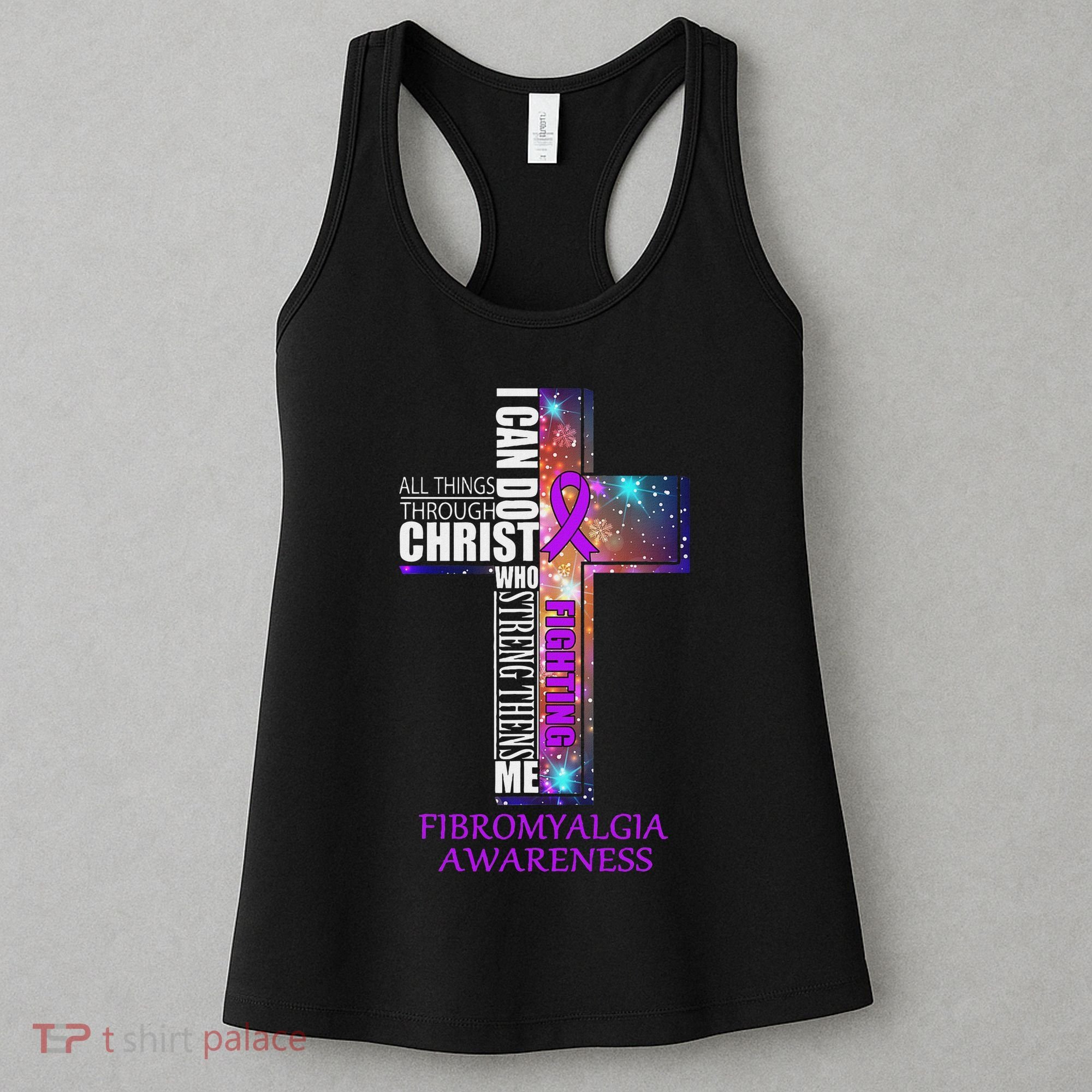 Fibromyalgia Awareness Christmas Gif Women's Tank Top