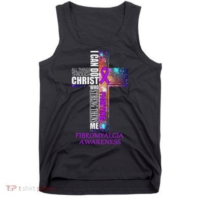 Fibromyalgia Awareness Christmas Gif Tank Top