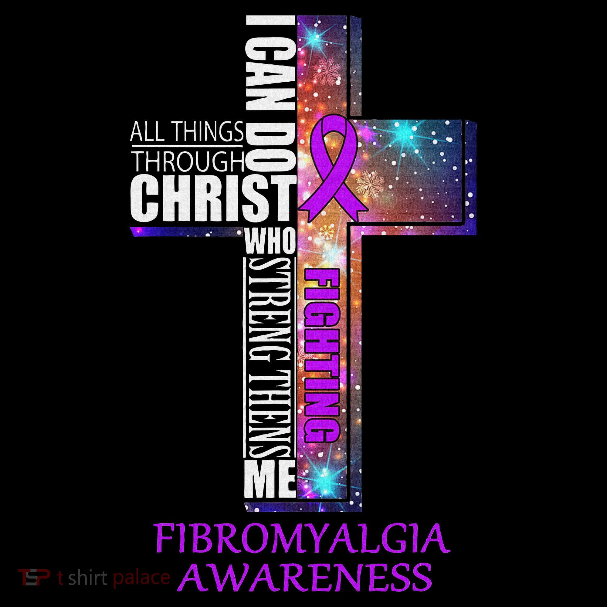 Fibromyalgia Awareness Christmas Gif Tank Top