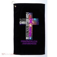 Fibromyalgia Awareness Christmas Gif Golf Towel thumb 0