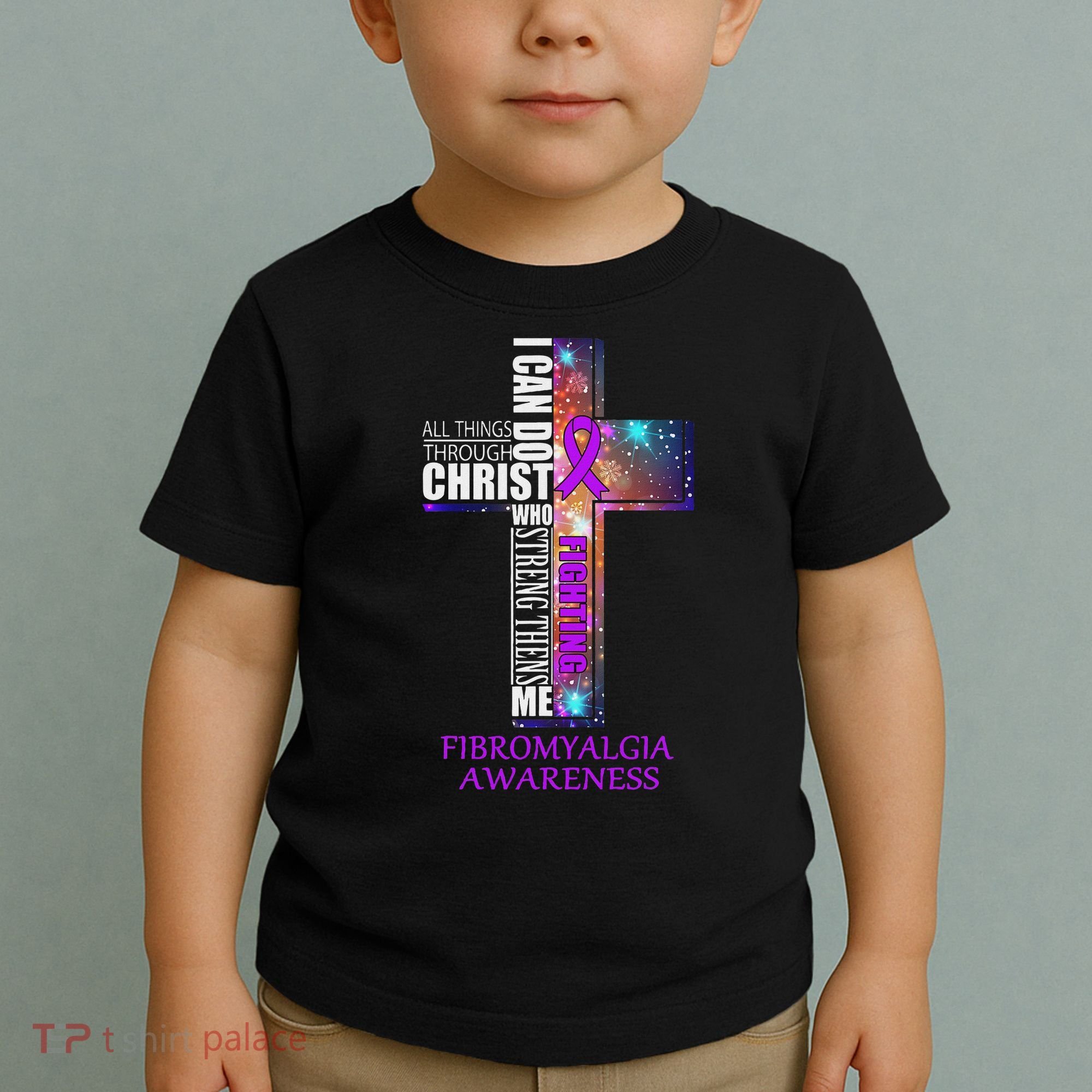 Fibromyalgia Awareness Christmas Gif Toddler T-Shirt