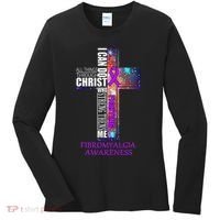 Fibromyalgia Awareness Christmas Gif Women's Long Sleeve Shirt thumb 0