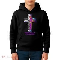 Fibromyalgia Awareness Christmas Gif Kids Hoodie thumb 4