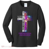 Fibromyalgia Awareness Christmas Gif Kids Long Sleeve Shirt thumb 0