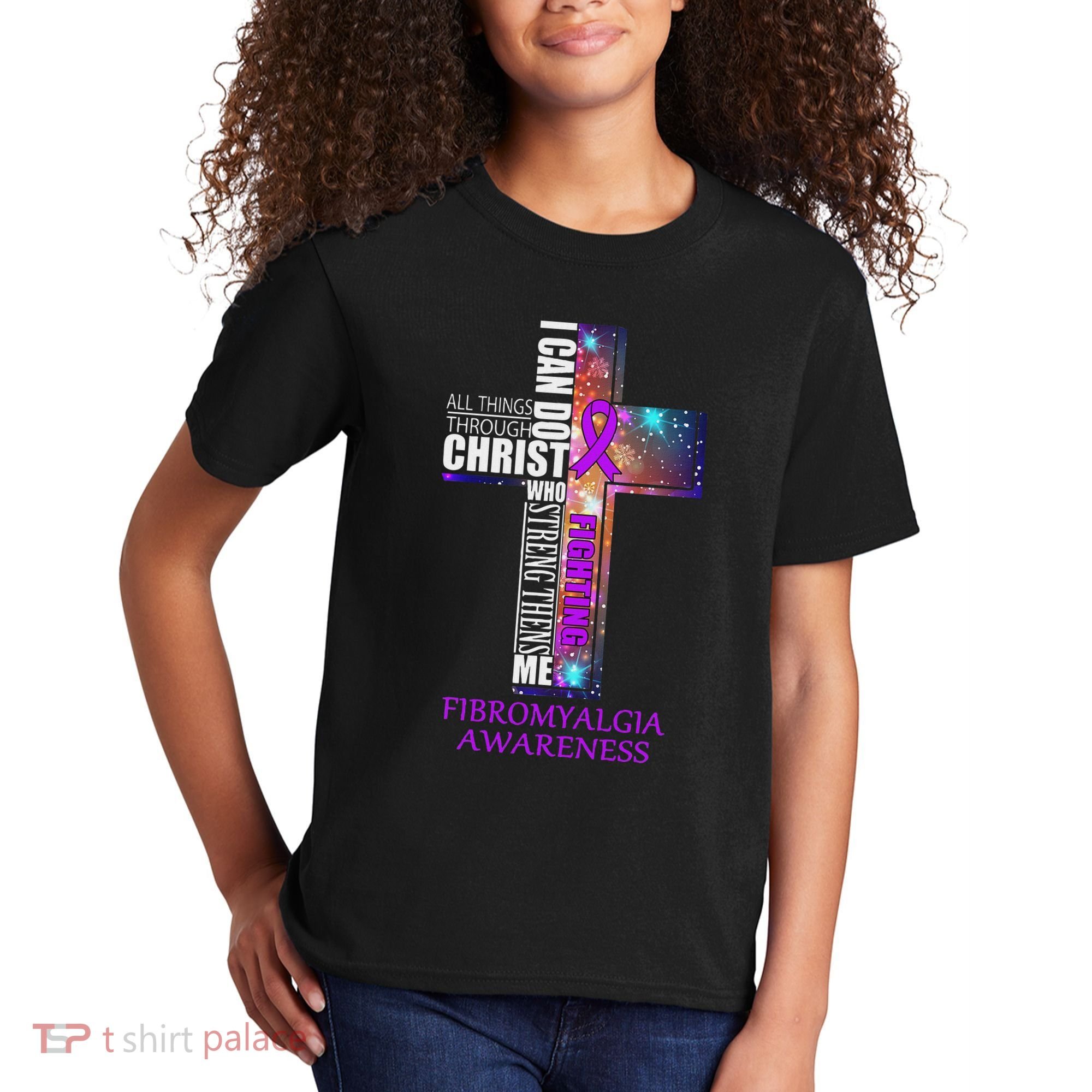 Fibromyalgia Awareness Christmas Gif Kids T-Shirt