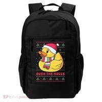 Funny and Cute Duck Puns Merry Christmas Duck The Halls Backpack thumb 0
