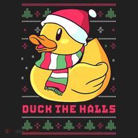 Funny and Cute Duck Puns Merry Christmas Duck The Halls Beanie thumb 2