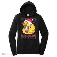 Funny and Cute Duck Puns Merry Christmas Duck The Halls Women's Hoodie thumb 0