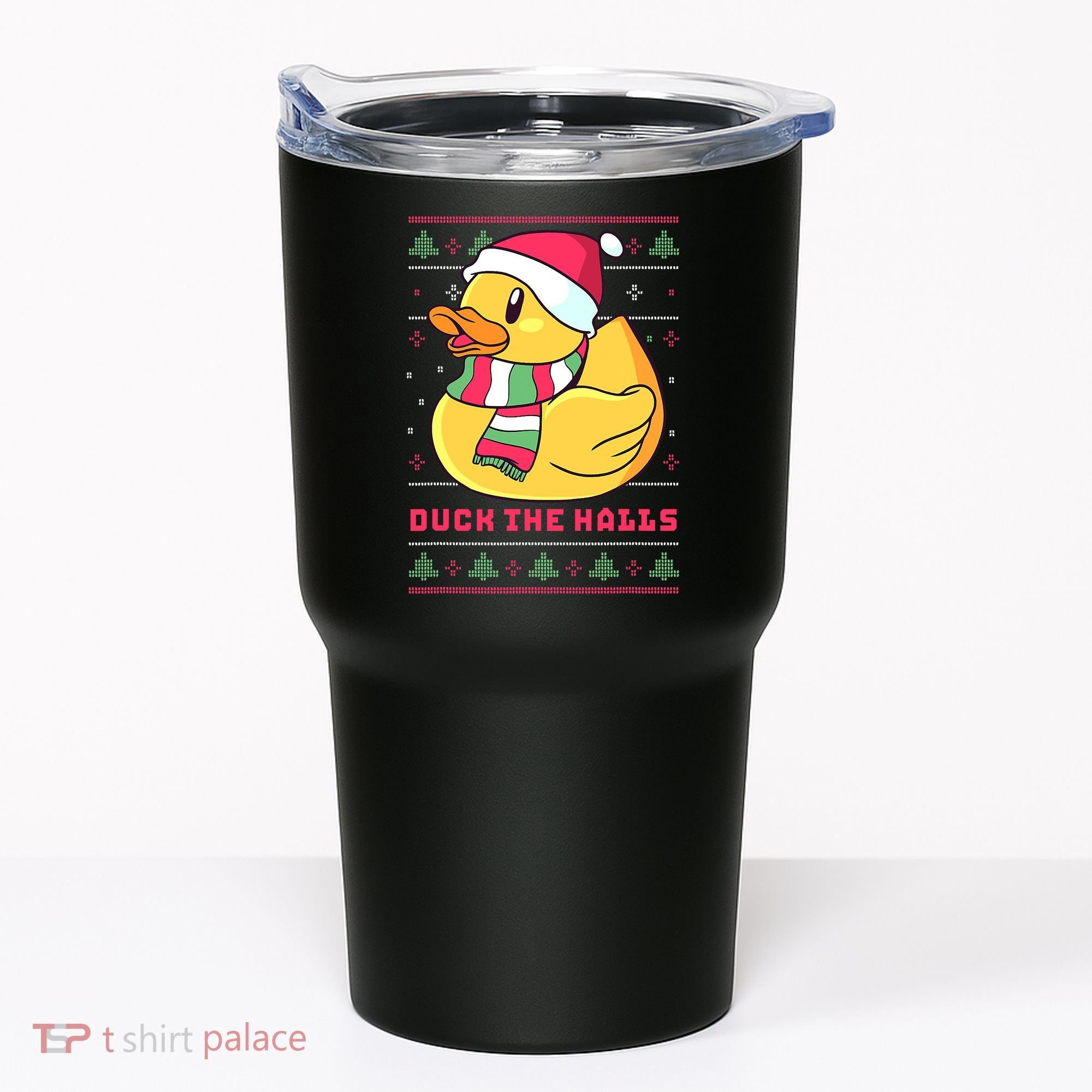 Funny and Cute Duck Puns Merry Christmas Duck The Halls Tumbler