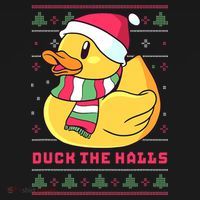 Funny and Cute Duck Puns Merry Christmas Duck The Halls Women's Tank Top thumb 5