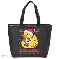 Funny and Cute Duck Puns Merry Christmas Duck The Halls Tote Bag thumb 0