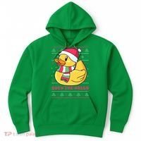 Funny and Cute Duck Puns Merry Christmas Duck The Halls Hoodie thumb 0