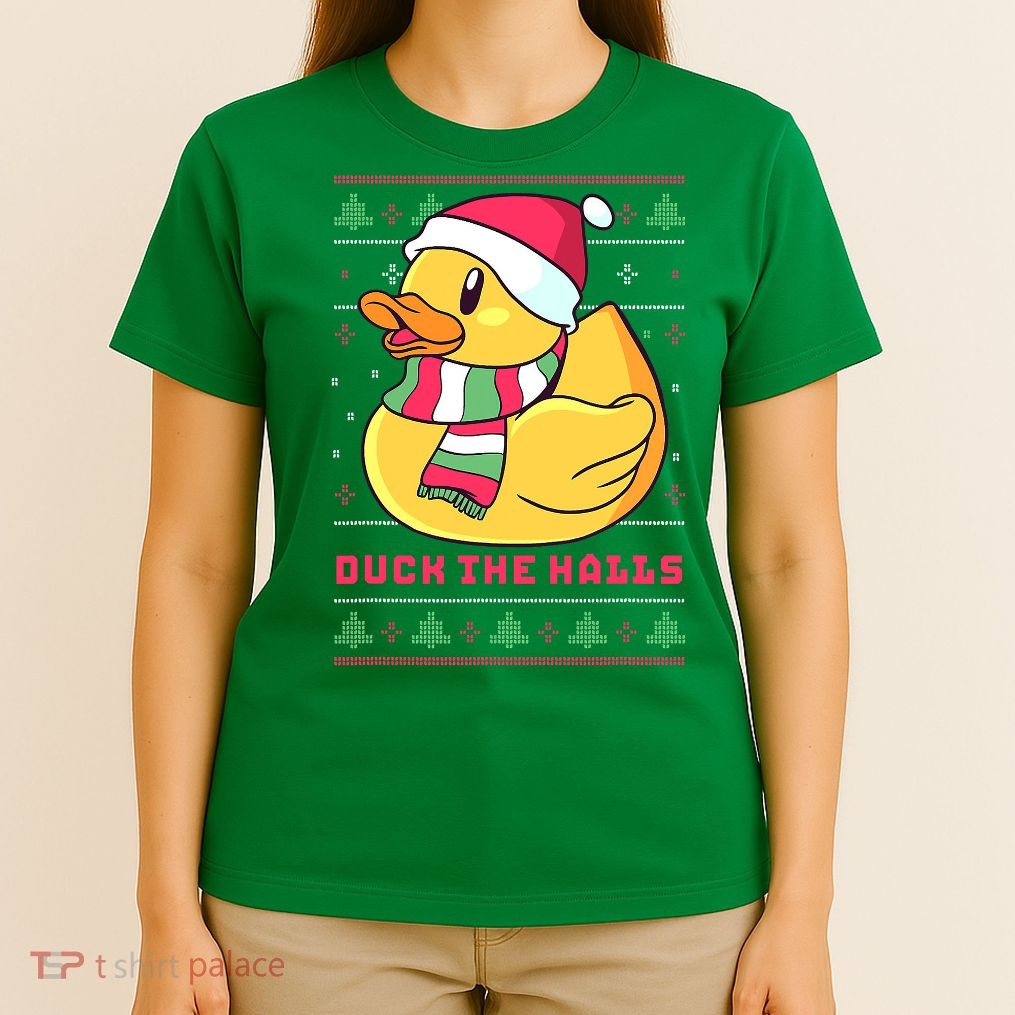 Funny and Cute Duck Puns Merry Christmas Duck The Halls T-Shirt