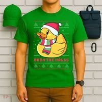 Funny and Cute Duck Puns Merry Christmas Duck The Halls T-Shirt thumb 6