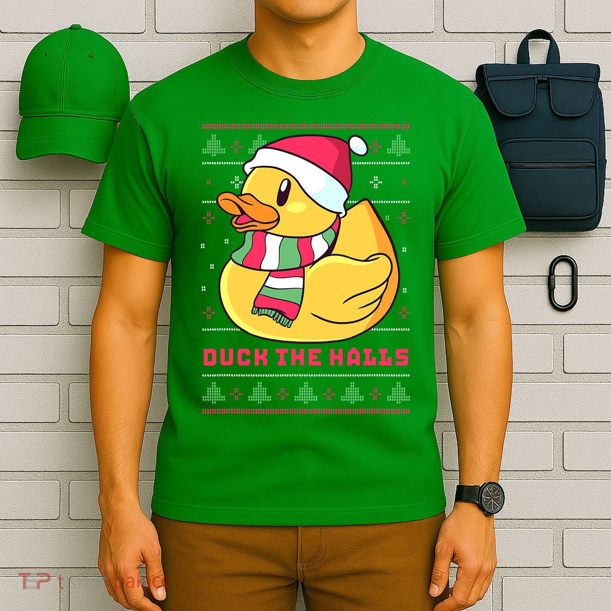 Funny and Cute Duck Puns Merry Christmas Duck The Halls T-Shirt