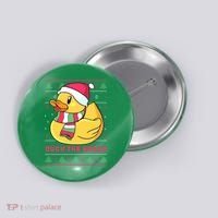 Funny and Cute Duck Puns Merry Christmas Duck The Halls Button thumb 0