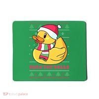 Funny and Cute Duck Puns Merry Christmas Duck The Halls Mousepad thumb 0