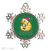Funny and Cute Duck Puns Merry Christmas Duck The Halls Ornament thumb 0