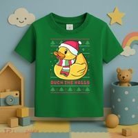 Funny and Cute Duck Puns Merry Christmas Duck The Halls Toddler T-Shirt thumb 3