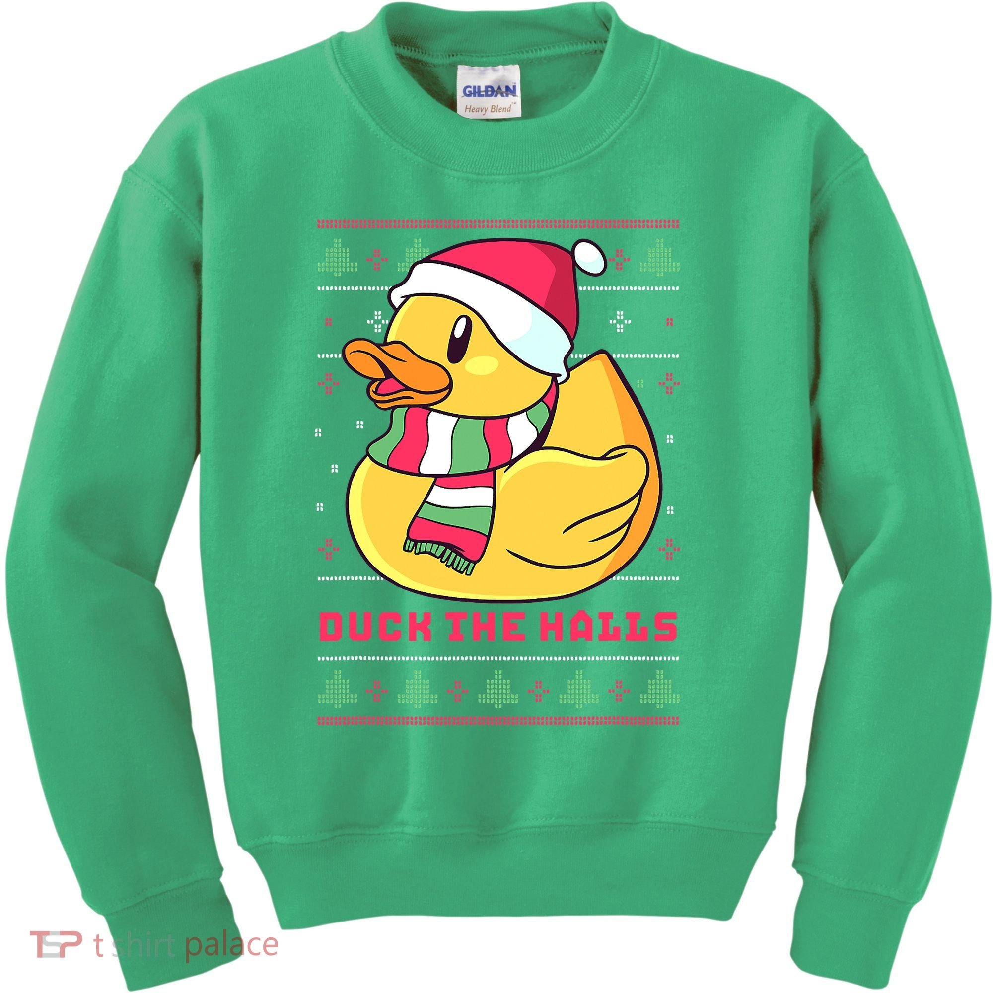 Funny and Cute Duck Puns Merry Christmas Duck The Halls Kids Sweatshirt