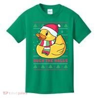Funny and Cute Duck Puns Merry Christmas Duck The Halls Kids T-Shirt thumb 0