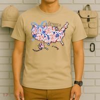 Floral America Coquette Bow USA Map 4th Of July Patriotic T-Shirt thumb 6