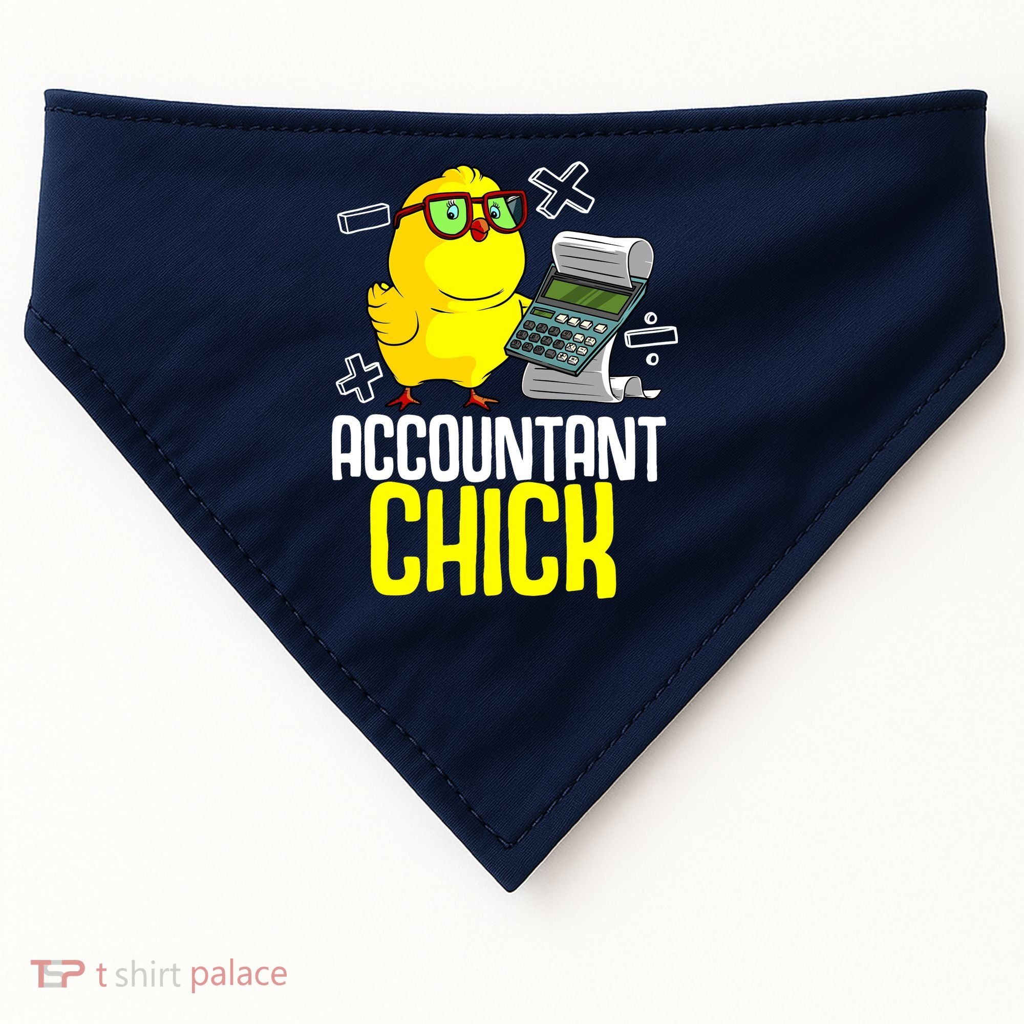 Funny Accountant Chick Gift For Cpa Bookkeeper Auditor Wo USA-Made Doggie Bandana