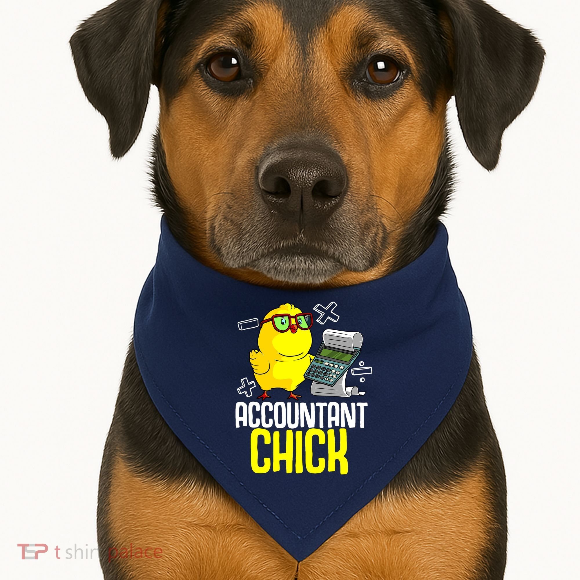 Funny Accountant Chick Gift For Cpa Bookkeeper Auditor Wo USA-Made Doggie Bandana