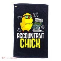 Funny Accountant Chick Gift For Cpa Bookkeeper Auditor Wo Golf Towel thumb 0