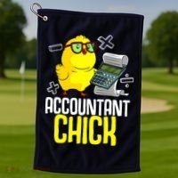 Funny Accountant Chick Gift For Cpa Bookkeeper Auditor Wo Golf Towel thumb 1