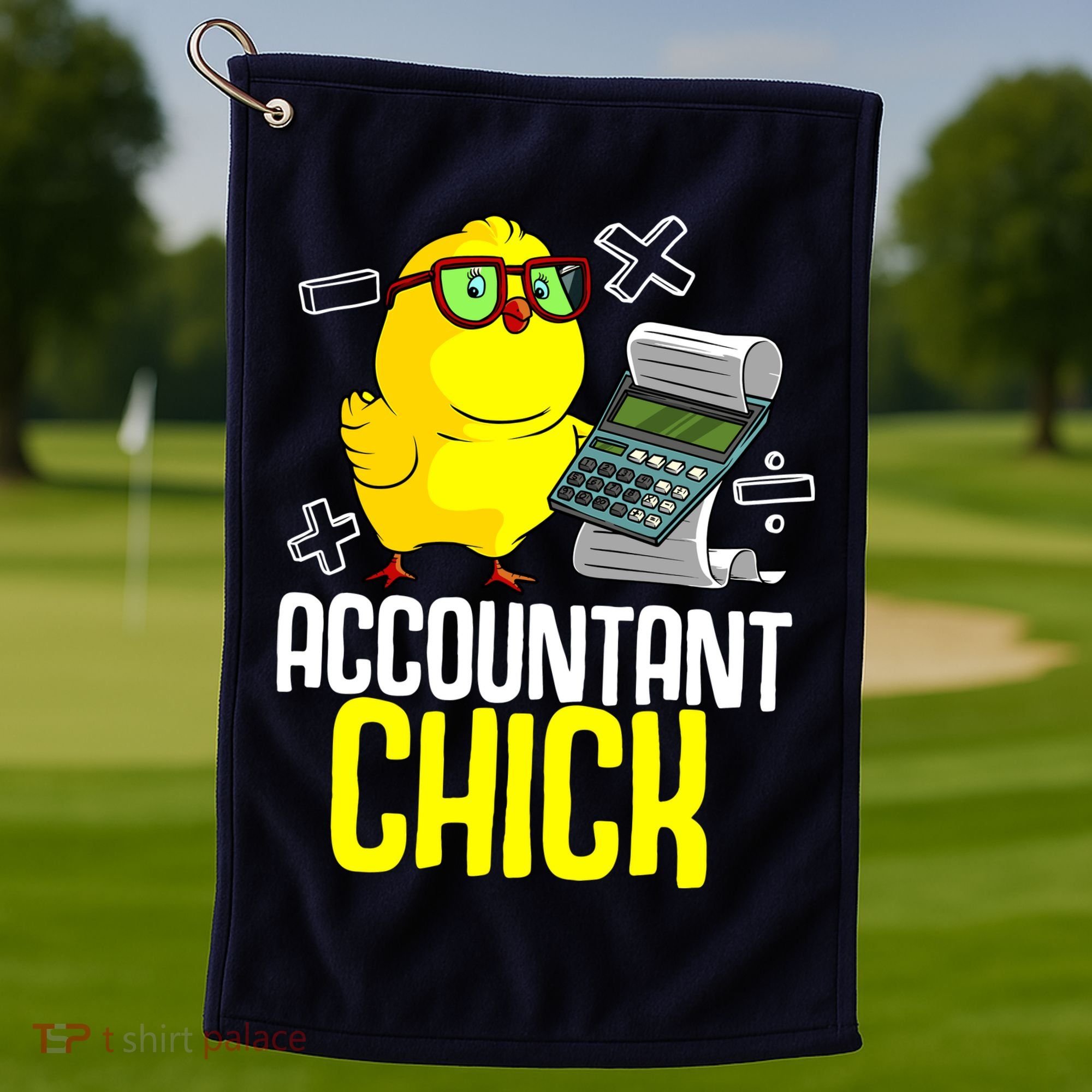 Funny Accountant Chick Gift For Cpa Bookkeeper Auditor Wo Golf Towel