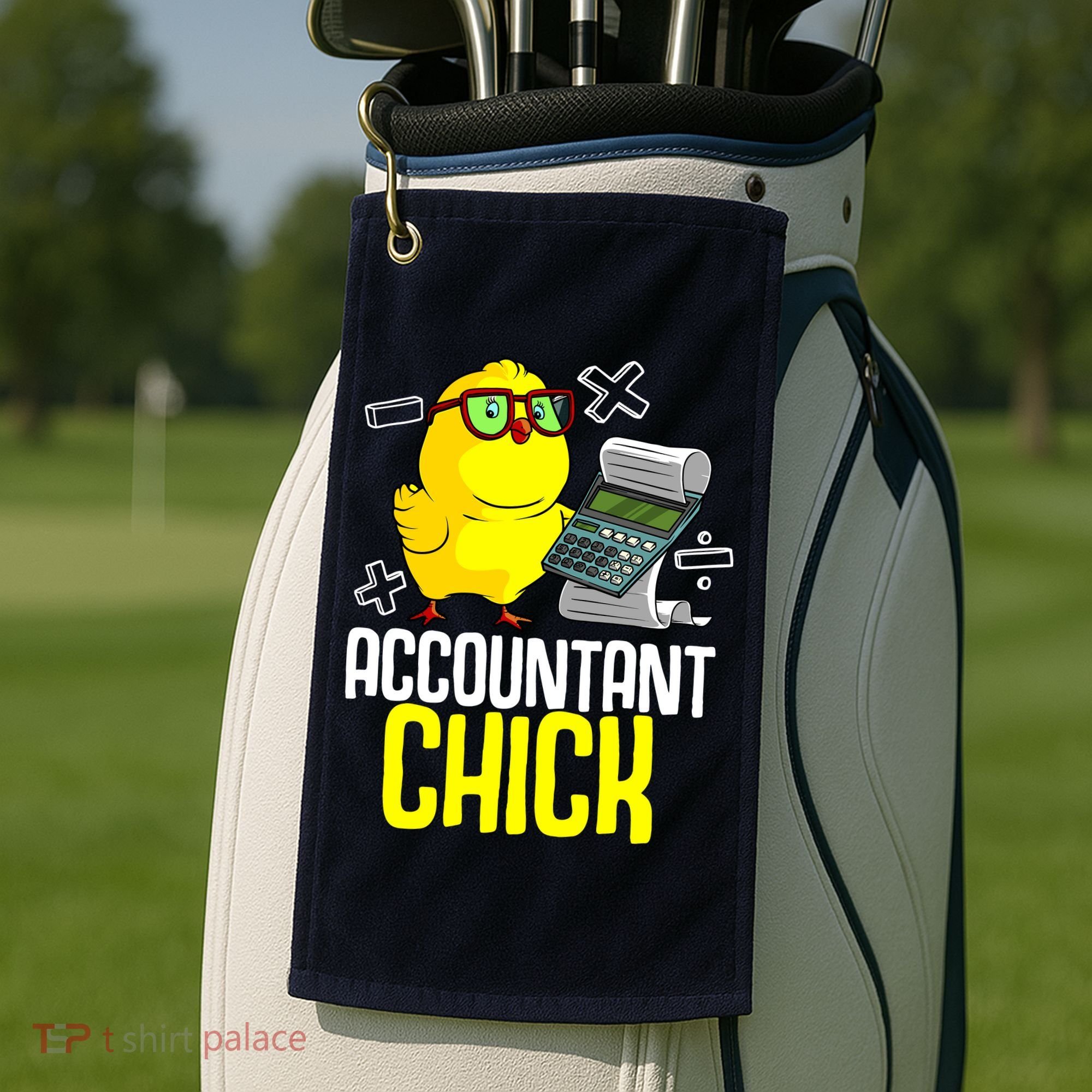 Funny Accountant Chick Gift For Cpa Bookkeeper Auditor Wo Golf Towel