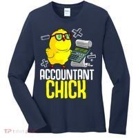 Funny Accountant Chick Gift For Cpa Bookkeeper Auditor Wo Women's Long Sleeve Shirt thumb 0