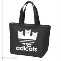 Funny Adicats Cute Cat Lover Pocket Cat Cat Mom Black Cat Tote Bag thumb 3