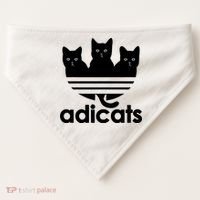 Funny Adicats Cute Cat Lover Pocket Cat Cat Mom Black Cat USA-Made Doggie Bandana thumb 0