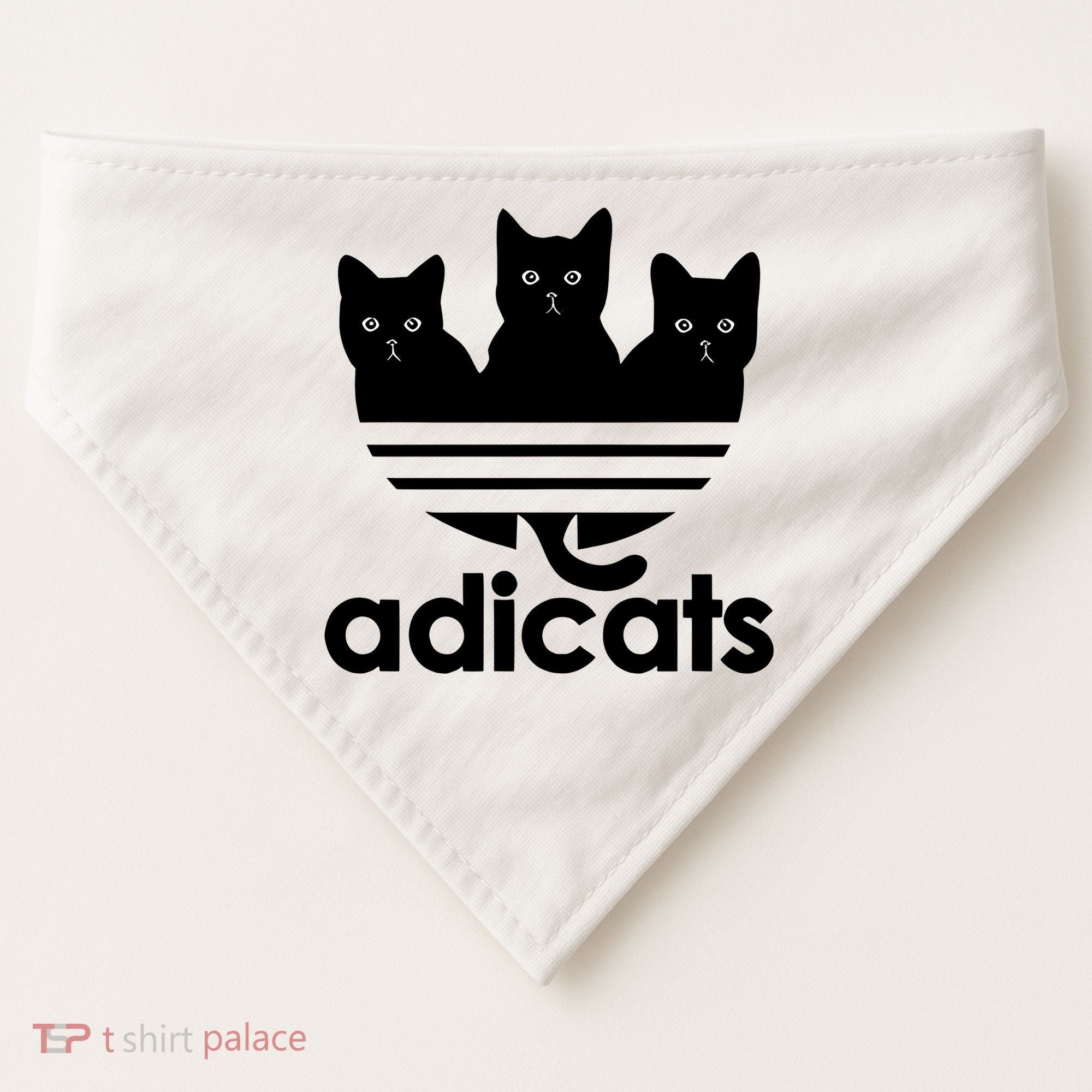Funny Adicats Cute Cat Lover Pocket Cat Cat Mom Black Cat USA-Made Doggie Bandana