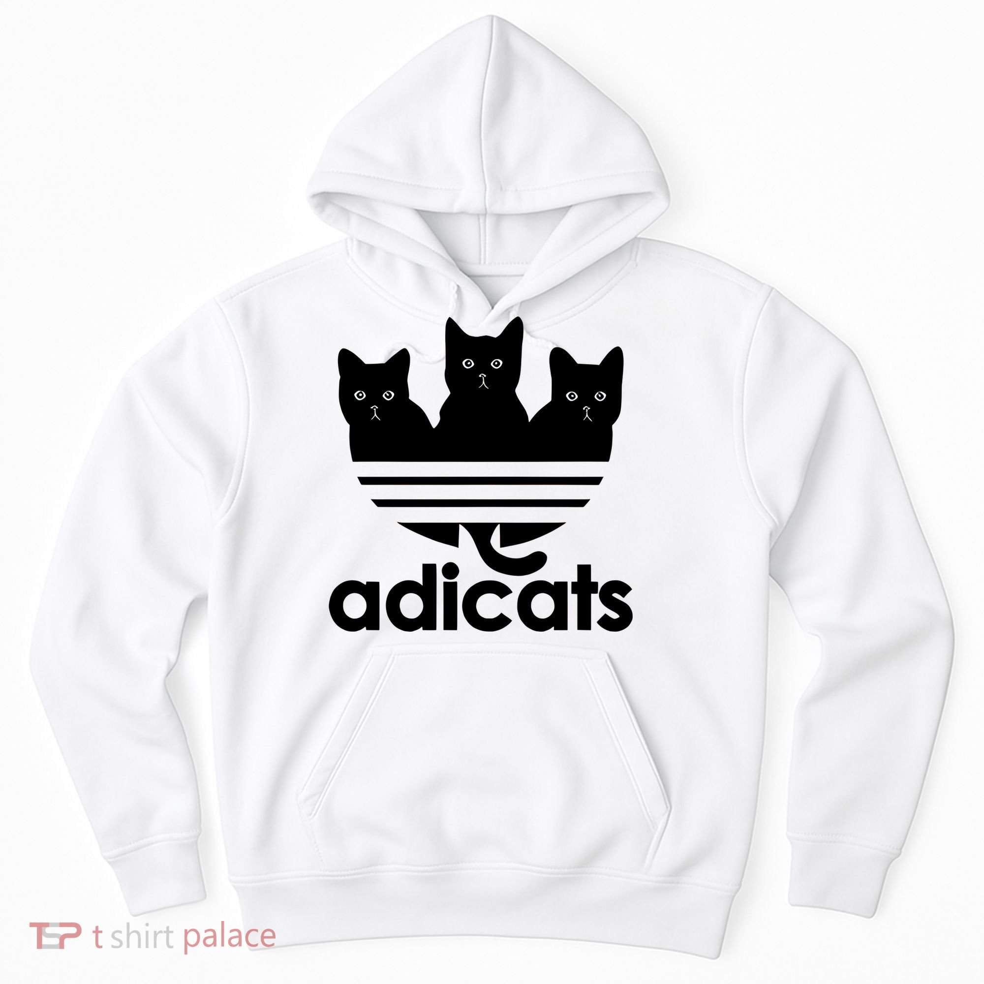 Funny Adicats Cute Cat Lover Pocket Cat Cat Mom Black Cat Hoodie
