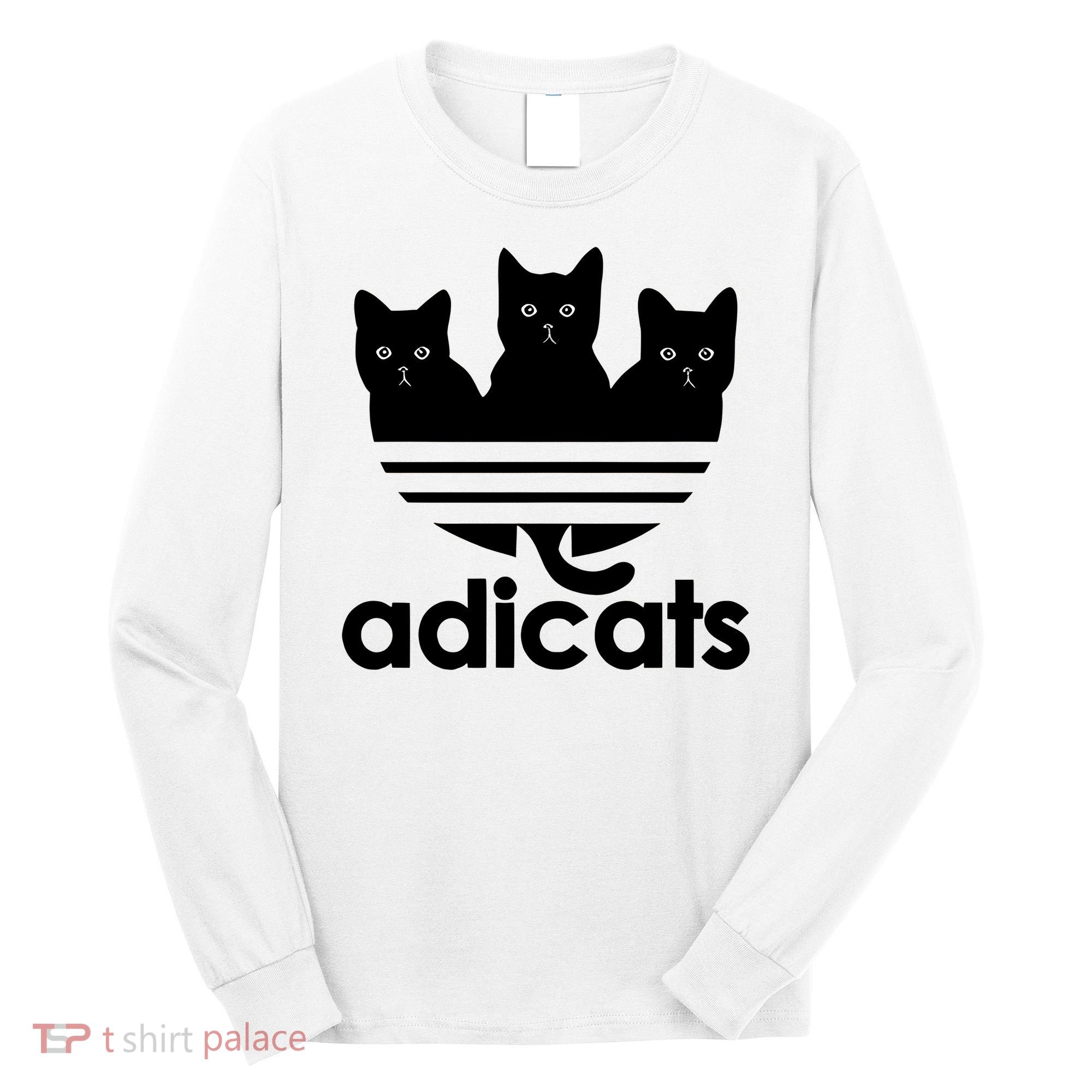 Funny Adicats Cute Cat Lover Pocket Cat Cat Mom Black Cat Long Sleeve Shirt