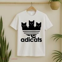 Funny Adicats Cute Cat Lover Pocket Cat Cat Mom Black Cat T-Shirt thumb 2
