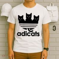 Funny Adicats Cute Cat Lover Pocket Cat Cat Mom Black Cat T-Shirt thumb 6