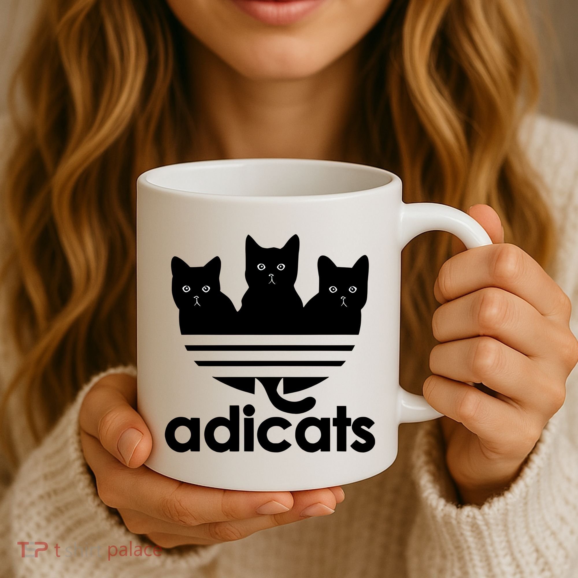 Funny Adicats Cute Cat Lover Pocket Cat Cat Mom Black Cat Coffee Mug