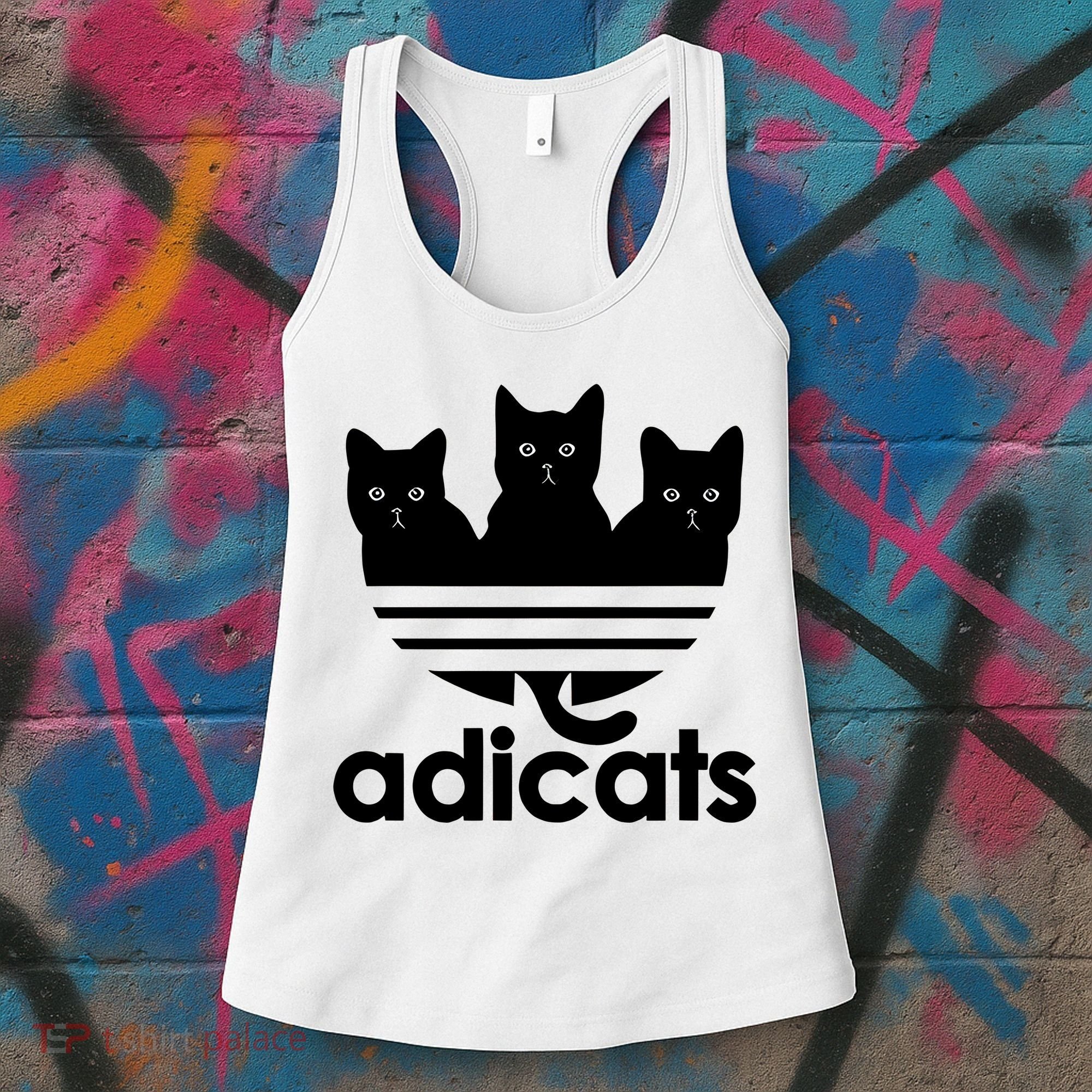 Funny Adicats Cute Cat Lover Pocket Cat Cat Mom Black Cat Women's Tank Top