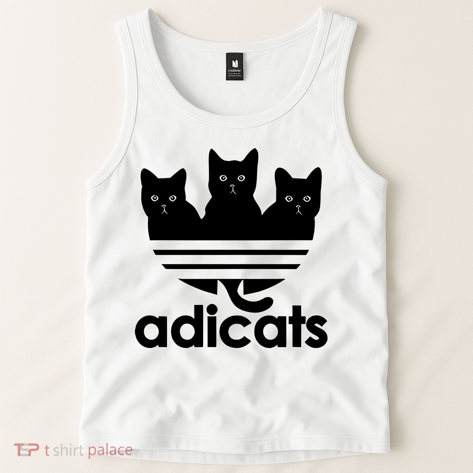 Funny Adicats Cute Cat Lover Pocket Cat Cat Mom Black Cat Tank Top