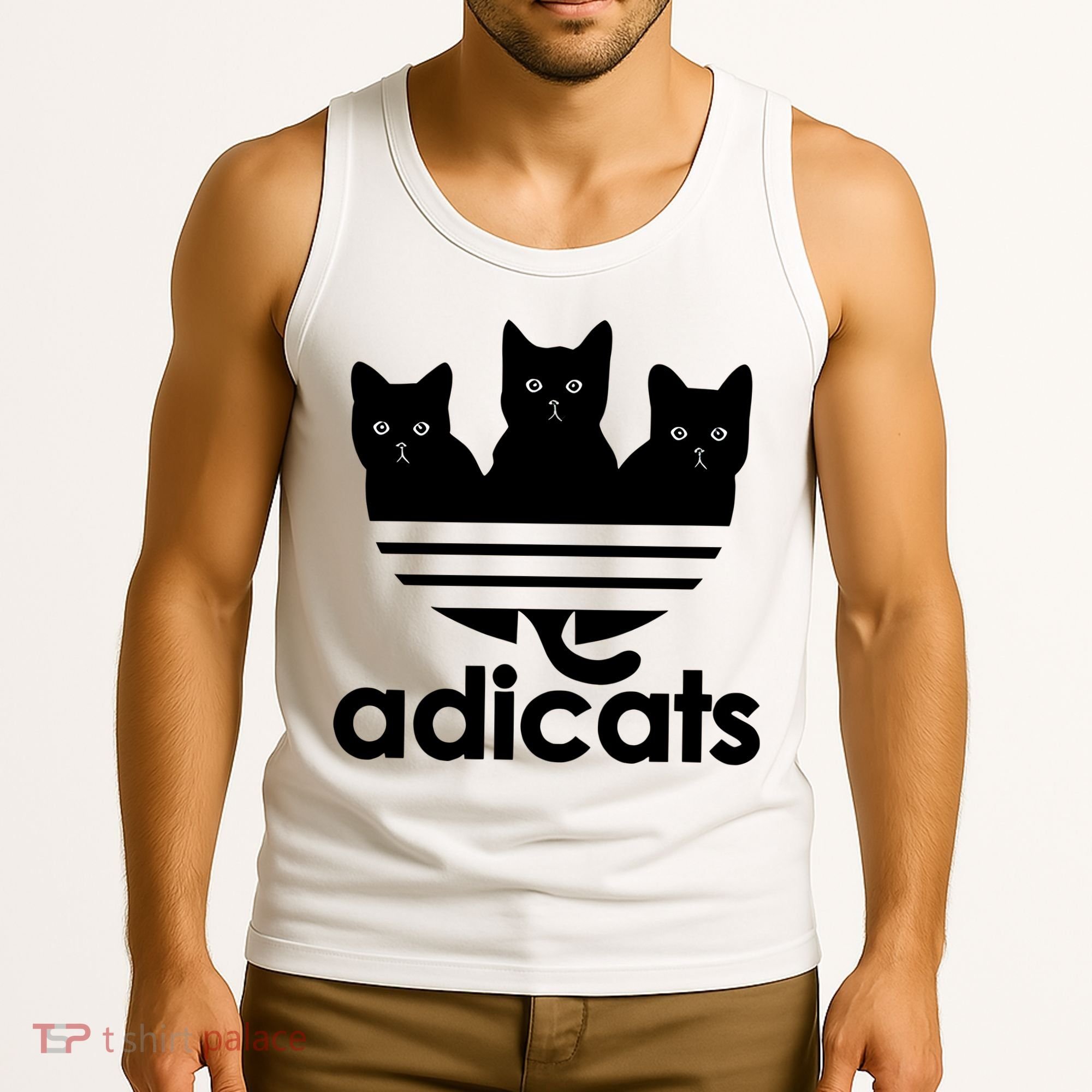 Funny Adicats Cute Cat Lover Pocket Cat Cat Mom Black Cat Tank Top