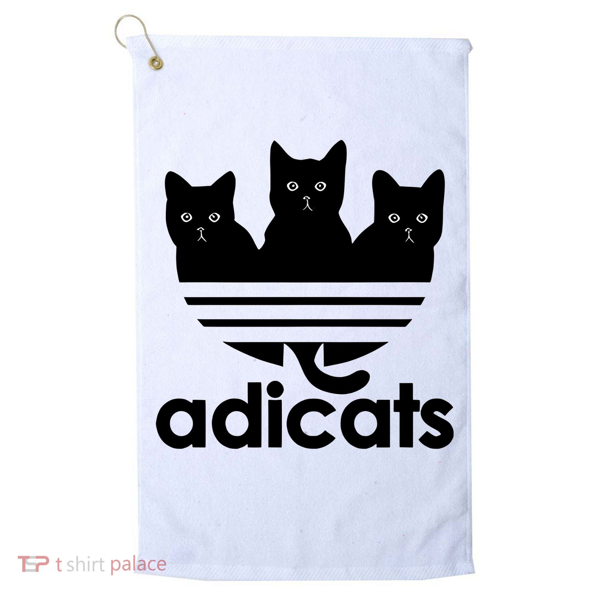Funny Adicats Cute Cat Lover Pocket Cat Cat Mom Black Cat Golf Towel