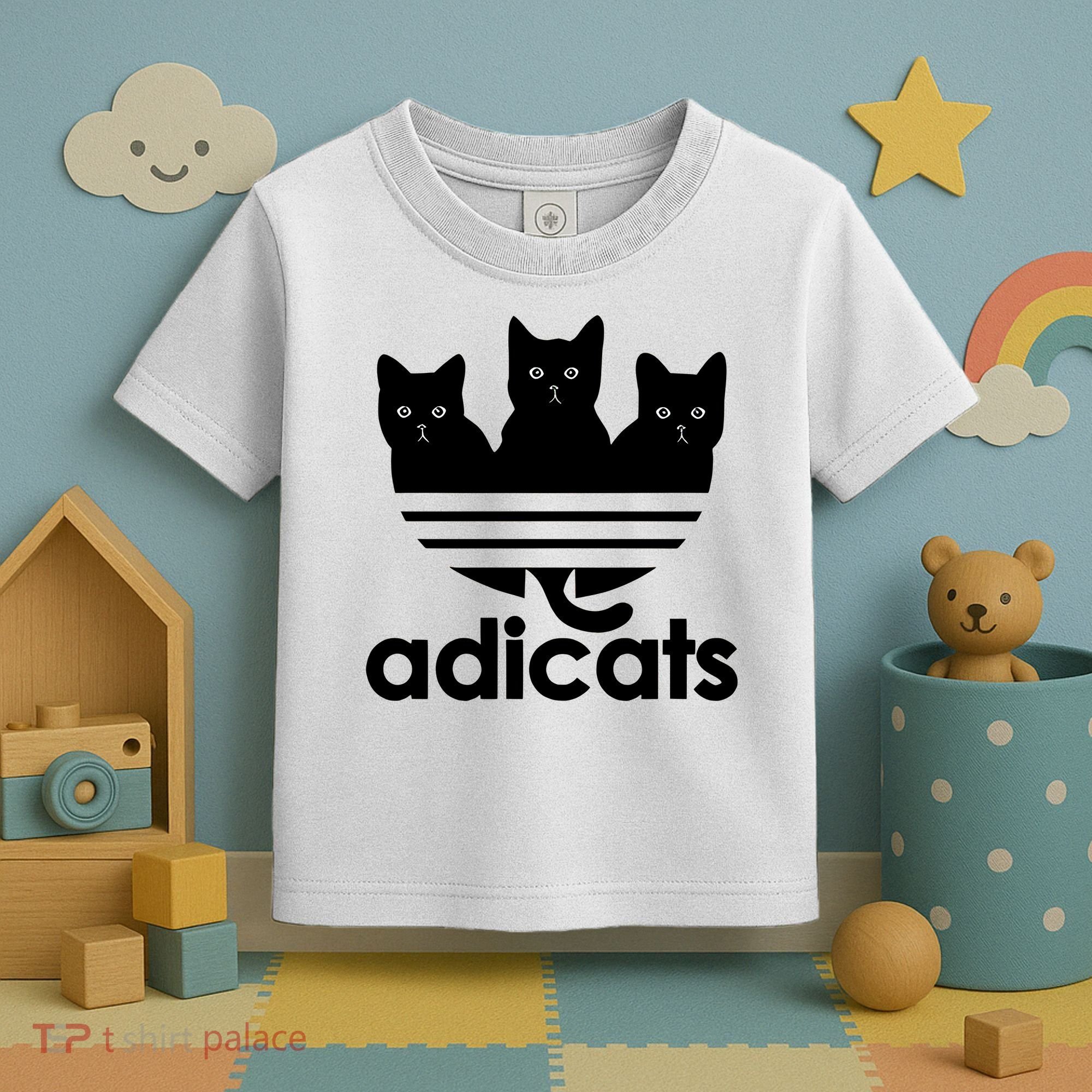 Funny Adicats Cute Cat Lover Pocket Cat Cat Mom Black Cat Toddler T-Shirt