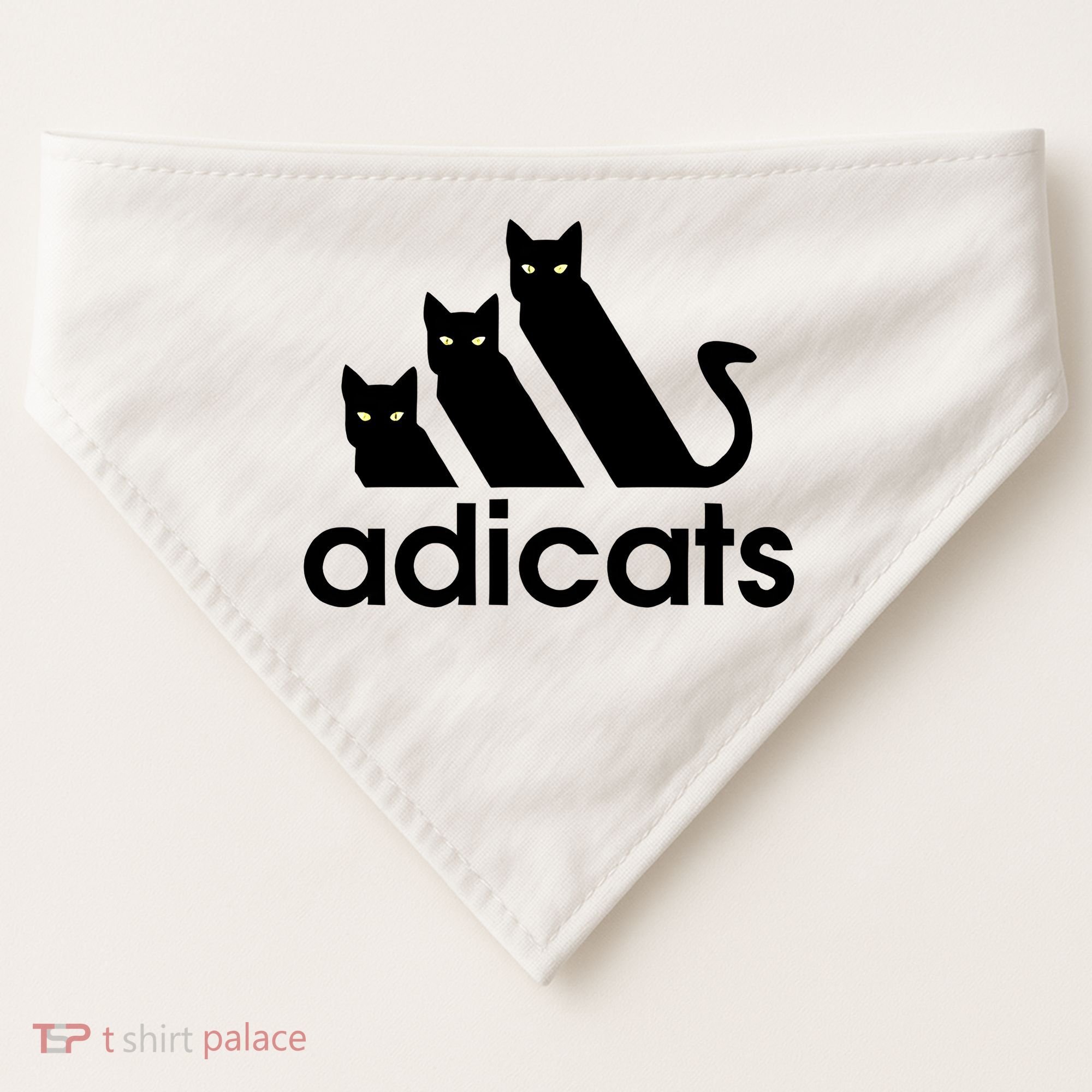 Funny Adicats Cute Cat Lover Pocket Cat Cat Mom Black Cat USA-Made Doggie Bandana