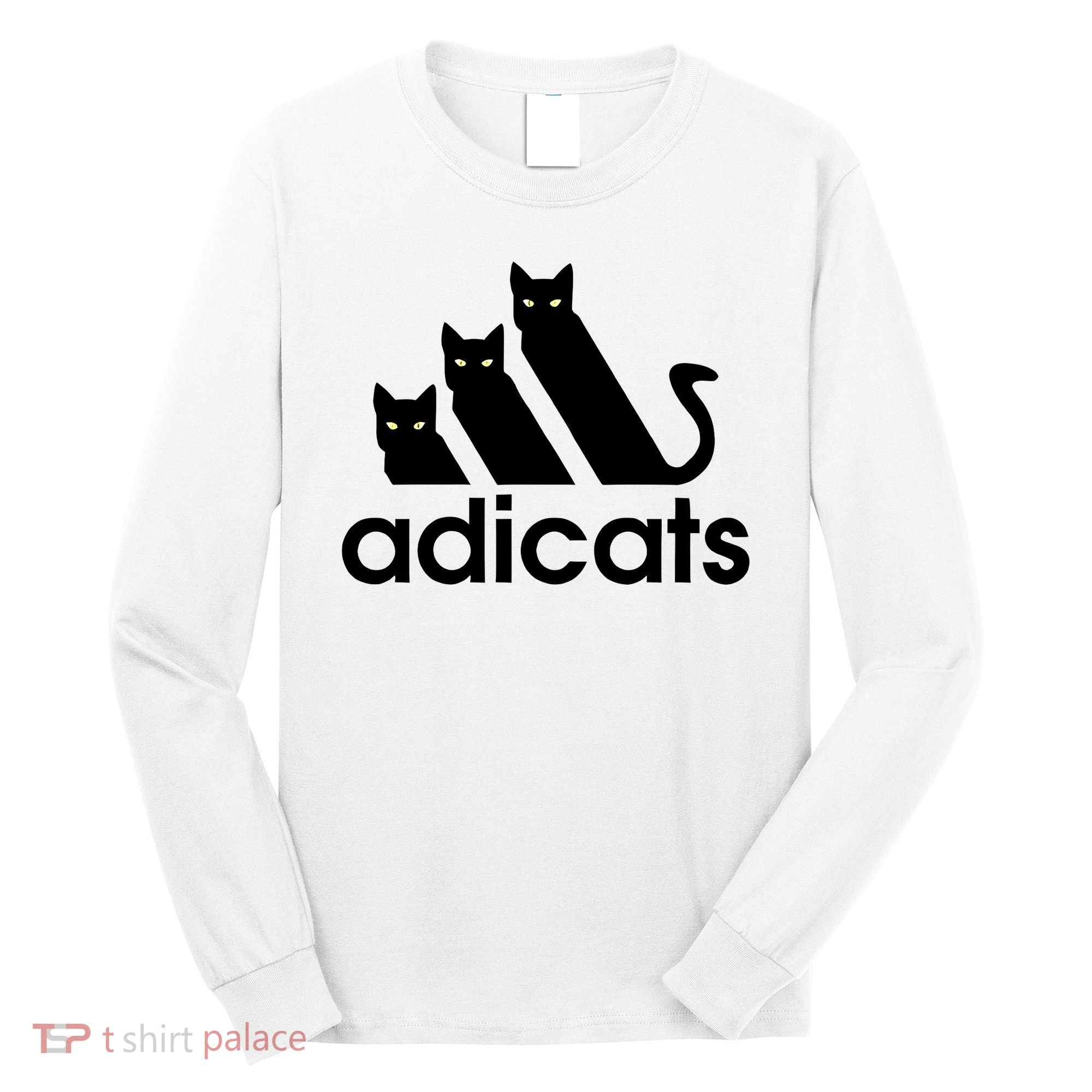 Funny Adicats Cute Cat Lover Pocket Cat Cat Mom Black Cat Long Sleeve Shirt